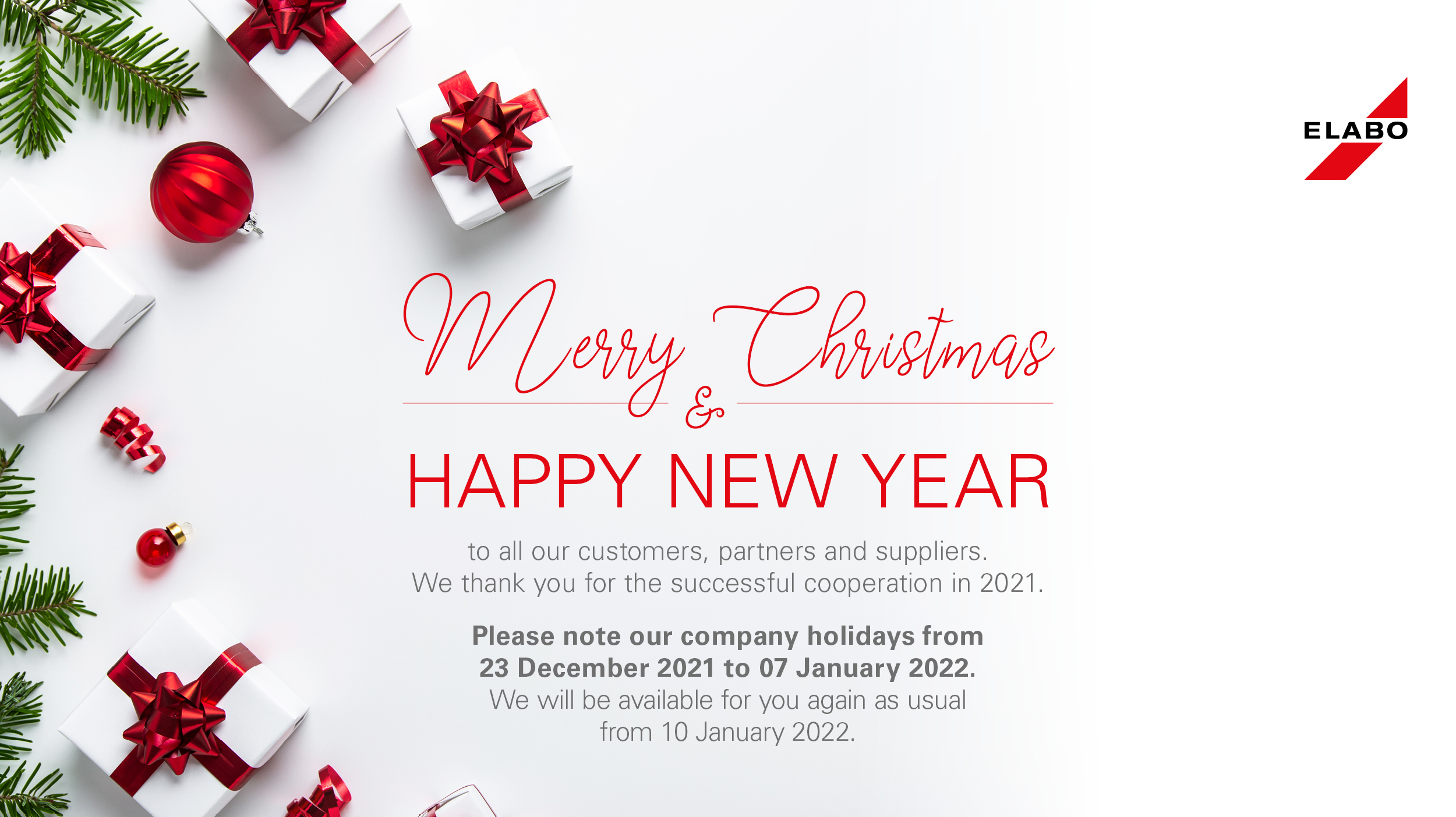 ELABO wishes Merry Christmas and Happy New Year